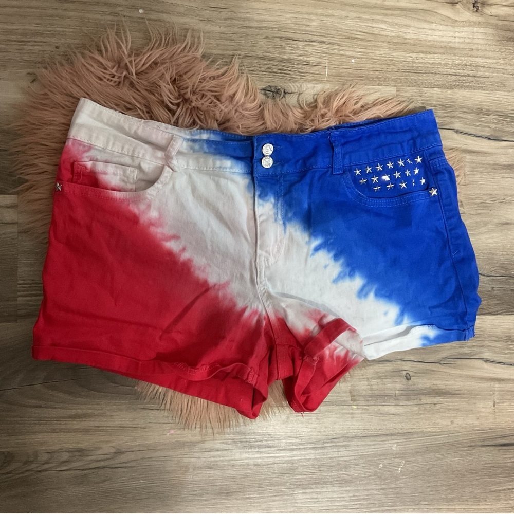 American Flag Mini Denim Short Size 17